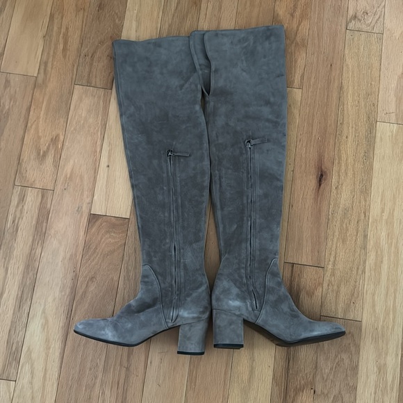 Vero Cuoio | Gray | over-the-knee suede boots |  size 6/36.5| Barney’s New York - Picture 3 of 5
